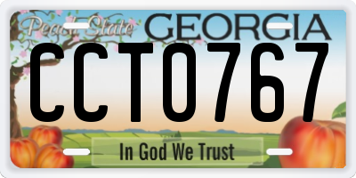 GA license plate CCT0767