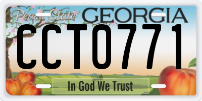 GA license plate CCT0771
