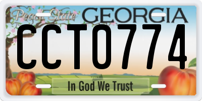 GA license plate CCT0774