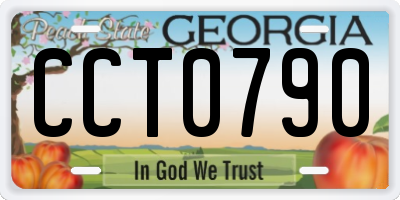 GA license plate CCT0790