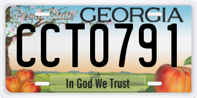 GA license plate CCT0791