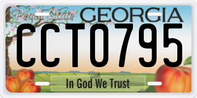 GA license plate CCT0795