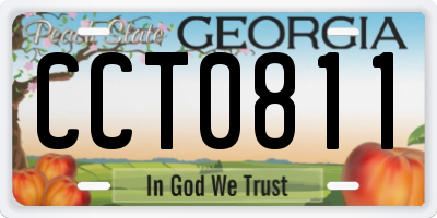 GA license plate CCT0811