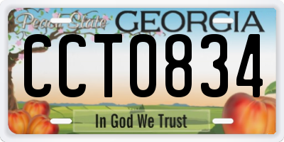 GA license plate CCT0834