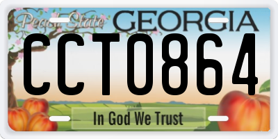 GA license plate CCT0864