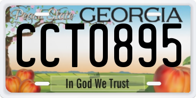 GA license plate CCT0895