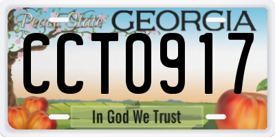GA license plate CCT0917