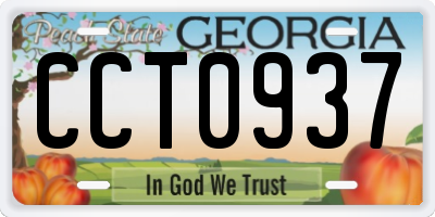 GA license plate CCT0937