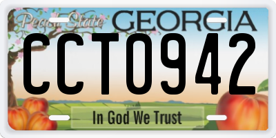 GA license plate CCT0942