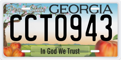 GA license plate CCT0943