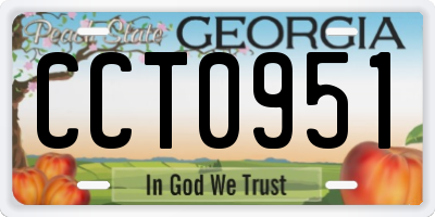 GA license plate CCT0951