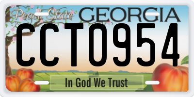 GA license plate CCT0954