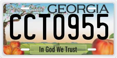 GA license plate CCT0955