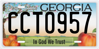 GA license plate CCT0957