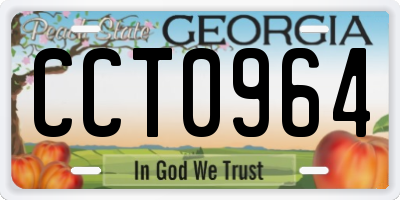 GA license plate CCT0964