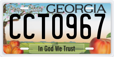 GA license plate CCT0967