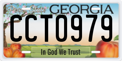 GA license plate CCT0979