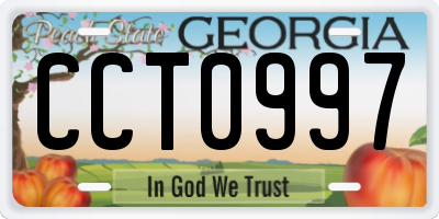 GA license plate CCT0997