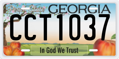 GA license plate CCT1037