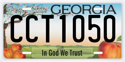 GA license plate CCT1050