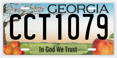 GA license plate CCT1079