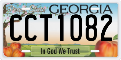 GA license plate CCT1082