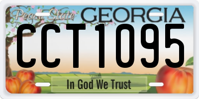 GA license plate CCT1095