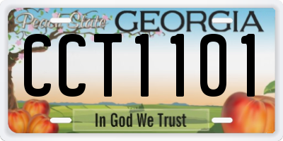 GA license plate CCT1101