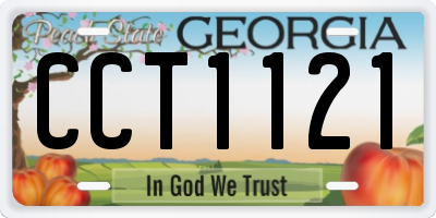 GA license plate CCT1121