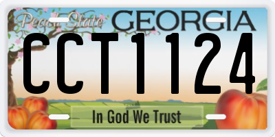 GA license plate CCT1124