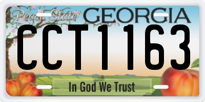 GA license plate CCT1163
