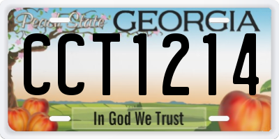GA license plate CCT1214