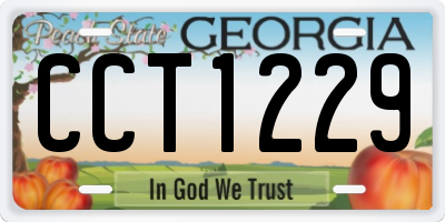 GA license plate CCT1229