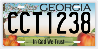 GA license plate CCT1238