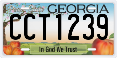 GA license plate CCT1239