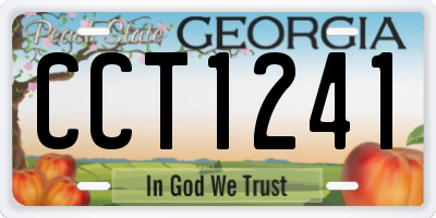 GA license plate CCT1241