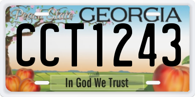 GA license plate CCT1243