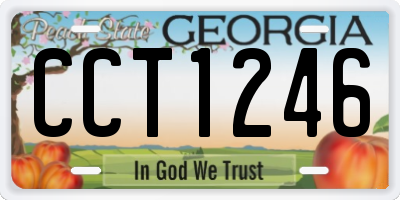 GA license plate CCT1246