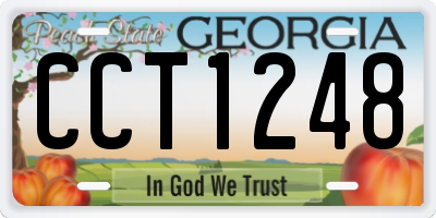 GA license plate CCT1248