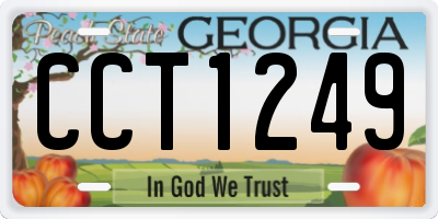 GA license plate CCT1249