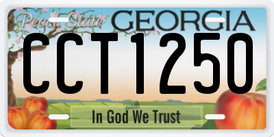 GA license plate CCT1250