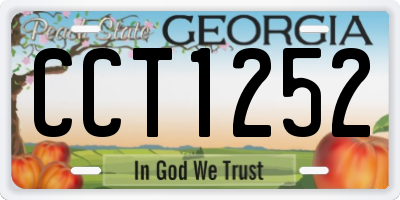 GA license plate CCT1252