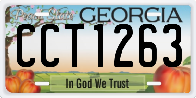 GA license plate CCT1263