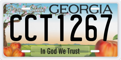 GA license plate CCT1267