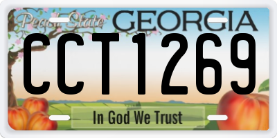GA license plate CCT1269