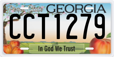GA license plate CCT1279