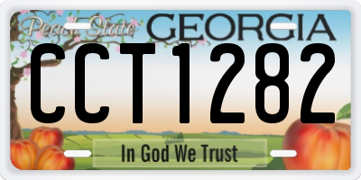 GA license plate CCT1282