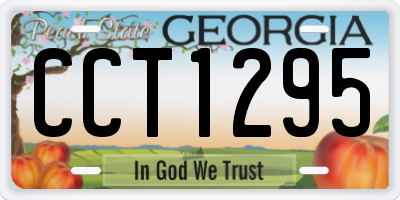 GA license plate CCT1295