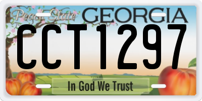 GA license plate CCT1297