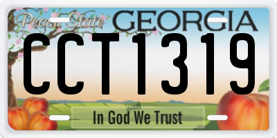 GA license plate CCT1319